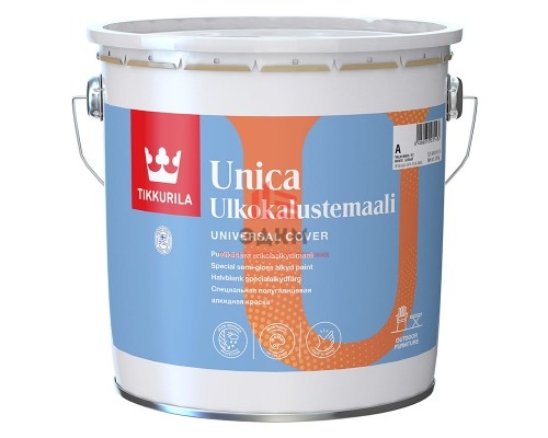 Tikkurila Unica / Тиккурила Уника полуглянцевая краска для металла, дерева, пластика 2,7 л
