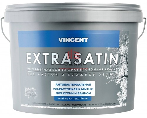 Vincent Extrasatin / Винсент Экстрасатин полуглянцевая, влагостойкая краска 2,25 л