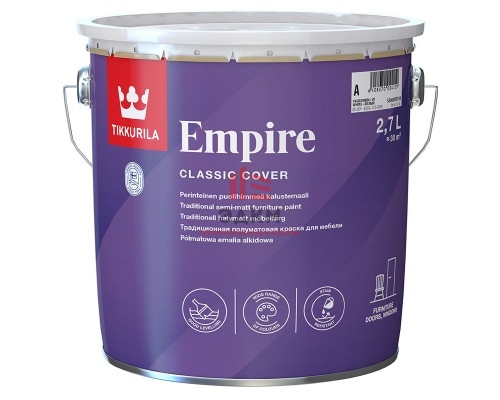 Tikkurila Empire / Тиккурила Эмпайр краска для мебели 2,7 л