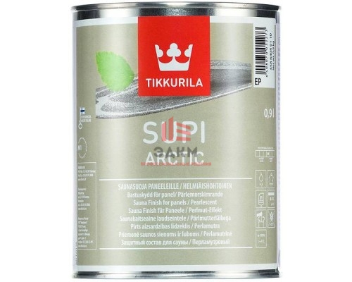 Tikkurila Supi Arctic / Тиккурила Супи Арктик перламутровый защитный состав для бань 0,9 л