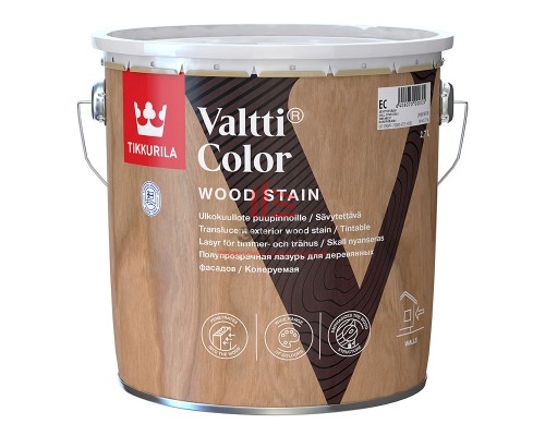 Tikkurila Valtti Color / Тиккурила Валтти Колор лессирующий антисептик для дерева 2,7 л