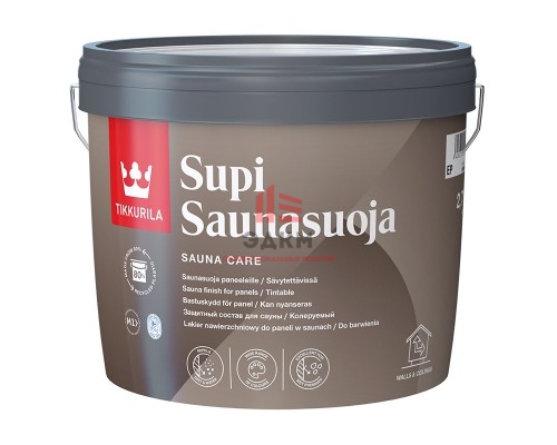 Tikkurila Supi Saunasuoja / Тиккурила Супи Саунасуоя защитный состав для саун и бань 2,7 л