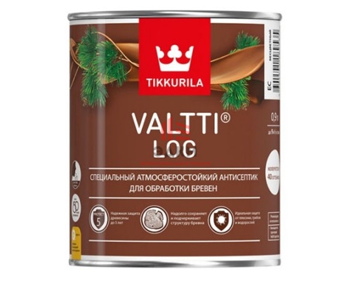 Tikkurila Valtti Log / Тиккурила Валти Лог антисептик для бревен 0,9 л