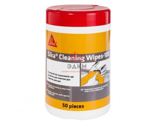 Салфетки для очистки рук от сильных загрязнений Sika® Cleaning Wipes-100