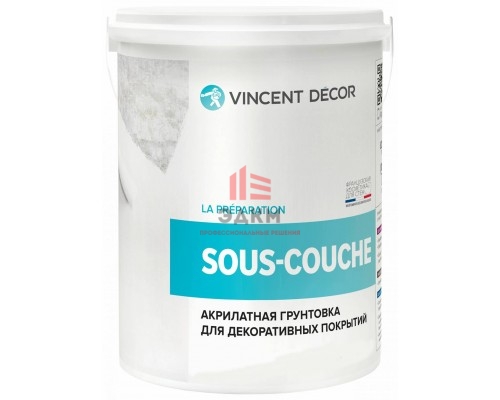 Vincent Decor Sous couche / Винсент Декор Со Куш краска грунт для декоративной штукатурки 1 л