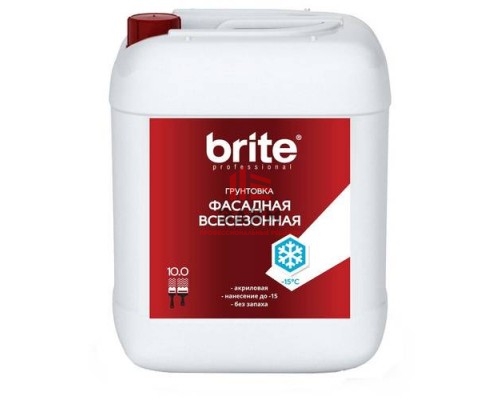 Brite Professional / Брайт профессиональная всесезонная грунтовка для фасадов до минус 15 10 л