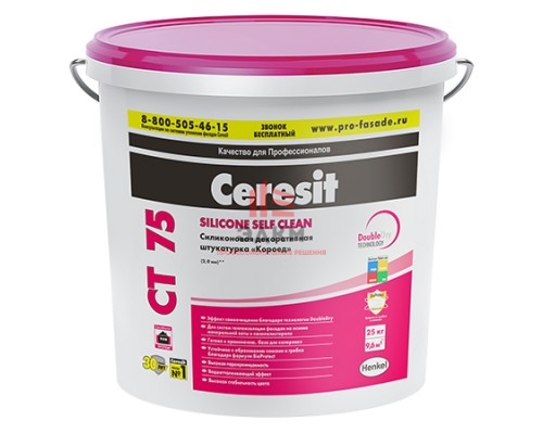 Ceresit CT 75 / Церезит Декоративная штукатурка короед силиконовая 25 кг