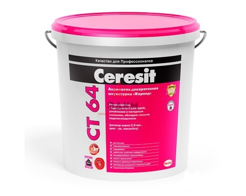 Ceresit CT 64 Acrylic Elastic / Церезит декоративная штукатурка акриловая короед 25 кг