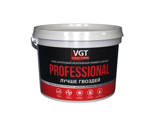 VGT PROFESSIONAL / ВГТ клей монтажный акриловый универсальный 6 кг