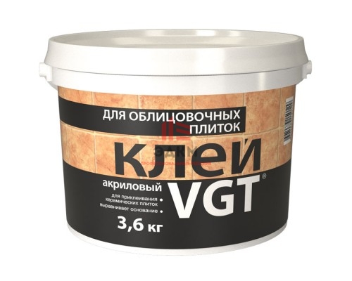 VGT / ВГТ водостойкий клей для облицовочных плиток 3,6 л