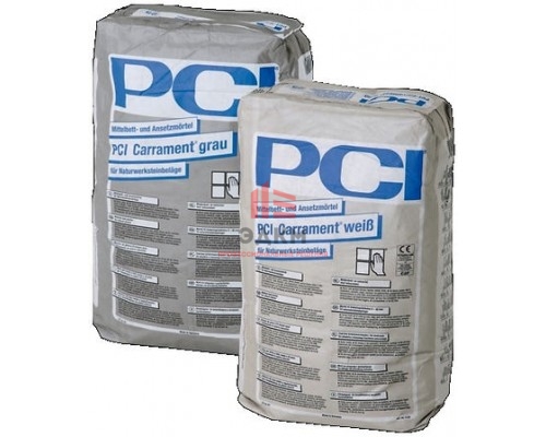 Эластичный плиточный клей PCI Carrament белый