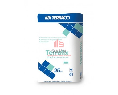 Terraco Terrafix White / Террако Террафикс клей для плитки для наружных и внутренних работ 25 кг