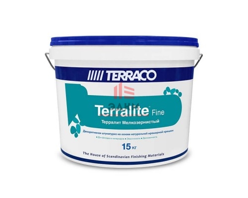 Terraco Terralit Fine / Террако Терралит мелкозернистая штукатурка на основе мраморной крошки 15 кг