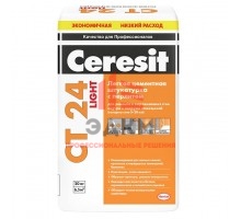 Ceresit CT 24 Light / Церезит штукатурка облегченная для наружных и внутренних работ 20 кг