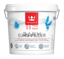 Tikkurila Euro Filler / Тиккурила Евро Филлер шпатлевка влагостойкая для стен и потолков 5 л