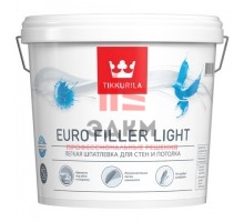 Tikkurila Euro Filler Light / Тиккурила Евро Филлер Лайт шпатлевка финишная 9 л