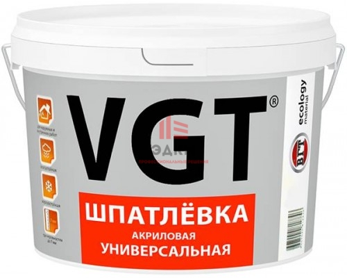 VGT / ВГТ шпаклевка универсальная акриловая 7,5 кг