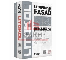 Litokol Litofinish Fasad / Литокол Литофиниш шпатлевка для наружных и внутренних работ 25 кг