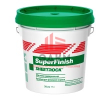 Sheetrock Danogips Super Finish / Шитрок Даногипс Супер Финиш шпаклевка готовая полимерная финишная 17 л