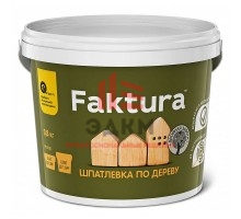 Шпатлевка (шпаклевка) FAKTURA по дереву белая, банка 0,8 кг