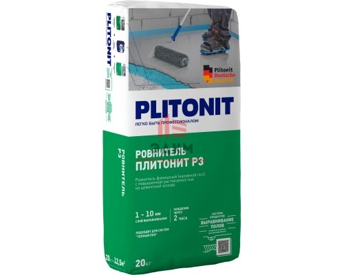 PLITONIT Р3 ровнитель быстротвердеющий для финишного выравнивания 20 кг