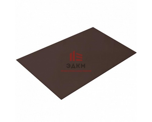 Плоский лист 0,5 Velur с пленкой RAL 8017 шоколад