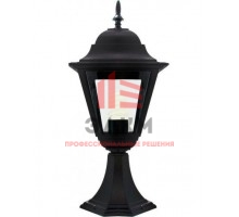 Светильник садово-парковый Feron 4204/PL4204 четырехгранный на постамент 100W E27 230V, черный