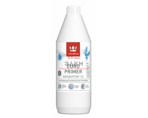 Tikkurila Euro Primer / Евро Праймер акриловый грунт-концентрат 0,9 л