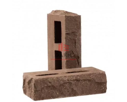 Кирпич облицовочный пустотелый колотый «Дикий камень» тычковый