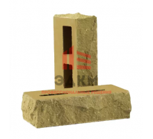 Кирпич облицовочный пустотелый колотый «Дикий камень» тычковый песчаник
