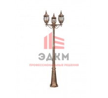 Светильник садово-парковый Feron 8115/PL8115 столб 3*100W E27 230V, черное золото