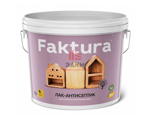 Лак-антисептик FAKTURA беленый дуб, ведро 9 л