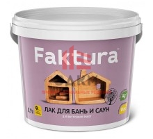 Лак FAKTURA для бань и саун, ведро 0,9 л