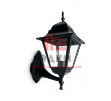 Светильник садово-парковый Feron 4201/PL4201 четырехгранный на стену вверх 100W E27 230V, черный