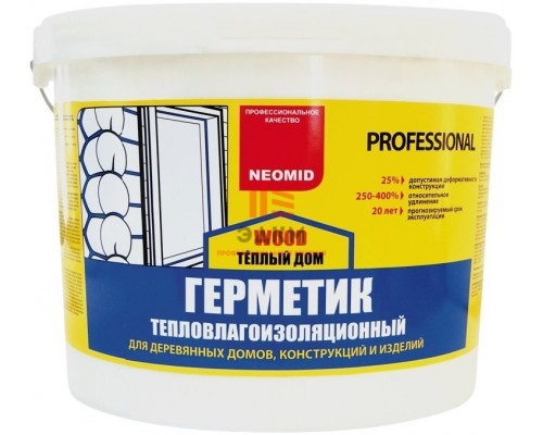 Герметик акриловый Теплый дом Wood Proffesional 15 кг