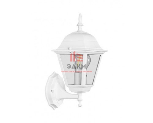 Светильник садово-парковый Feron 4201/PL4201 четырехгранный на стену вверх 100W E27 230V, белый