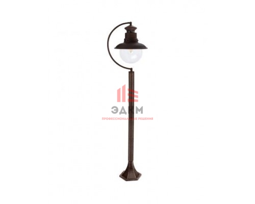 Светильник садово-парковый Feron PL576 столб 60W 230V E27, коричневый