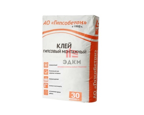 (Гипсобетон) Клей гипсовый монтажный (мешок 30 кг) (Гипсобетон) Клей гипсовый монтажный (мешок 30 кг)