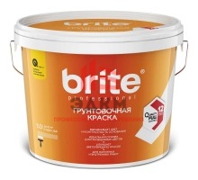 Краска BRITE PROFESSIONAL грунтовочная белая, ведро 9 л.