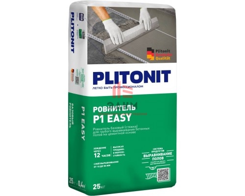 PLITONIT Р1 easy ровнитель для грубого выравнивания 25 кг PLITONIT Р1 easy ровнитель для грубого выравнивания 25 кг