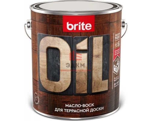 BRITE FLEXX / Брайт Флекс масло для террасной доски натуральное, с природным воском 9 л