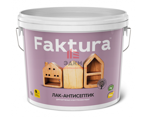 Лак-антисептик FAKTURA орегон, ведро 9 л