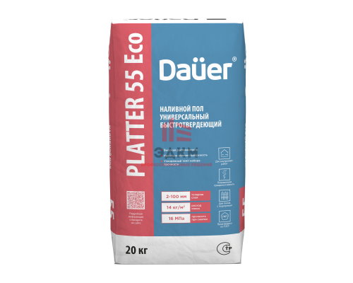 Универсальный наливной пол Dauer Platter 55 Eco, быстротвердеющий, 20 кг
