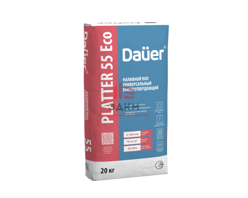 Универсальный наливной пол Dauer Platter 55 Eco, быстротвердеющий, 20 кг