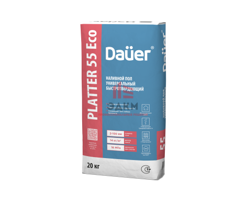 Универсальный наливной пол Dauer Platter 55 Eco, быстротвердеющий, 20 кг