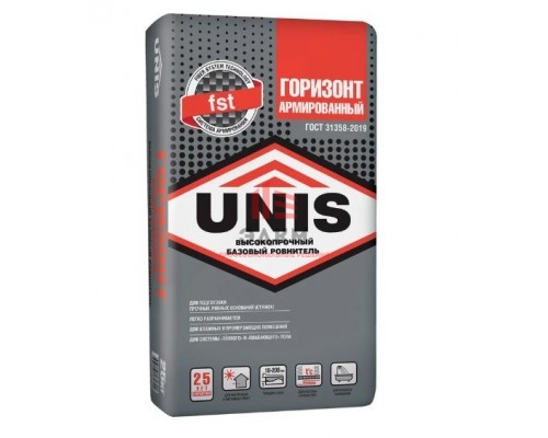 Армированная стяжка для пола UNIS ГОРИЗОНТ 25 кг