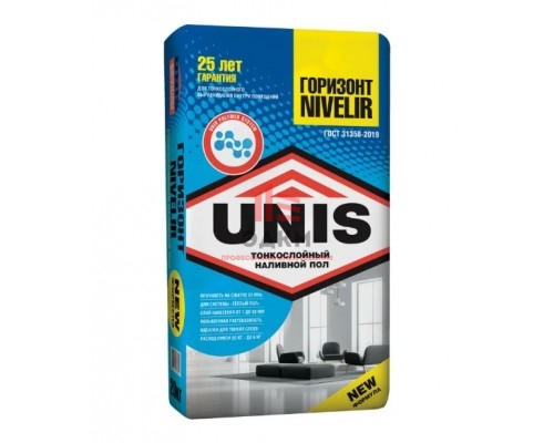 Финишный наливной пол UNIS ГОРИЗОНТ Nivelir 20 кг
