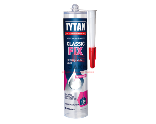 Клей монтажный каучуковый, прозрачный, универсальный, "TYTAN Professional", Classic Fix, 310 мл