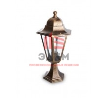 Светильник садово-парковый Feron 6204/PL6204 шестигранный на постамент 100W E27 230V, черное золото