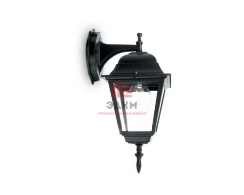Светильник садово-парковый Feron 4102/PL4102 четырехгранный на стену вниз 60W E27 230V, черный